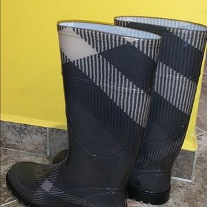Burberry rain boots